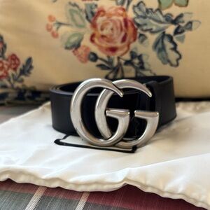 Gucci Black Leather Belt